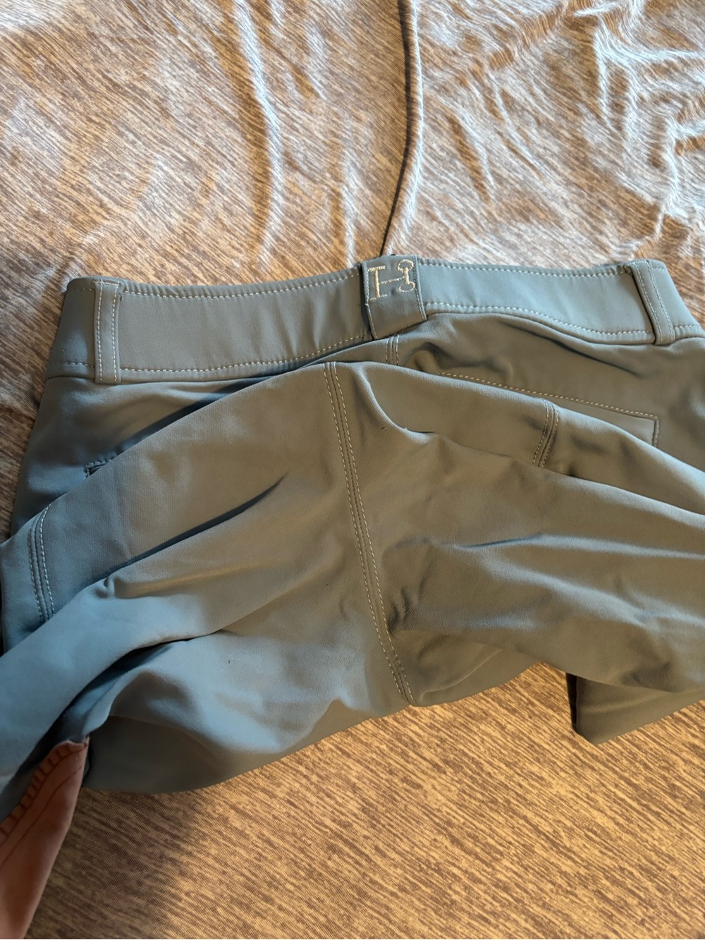 SmartPak Hadley Mid-Rise Riding Breeches - Light Blue 26R - Picture 5 of 5